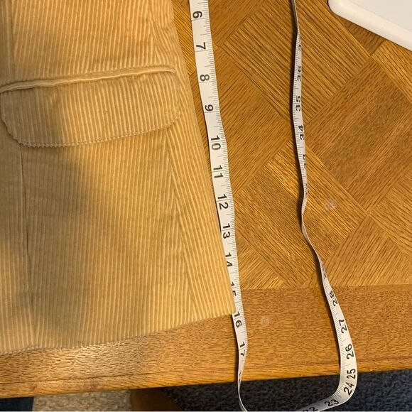 70s Oscar De La Renta Woman’s Mustard Yellow Corduroy Sport Coat VTG size 13/14 - Picture 10 of 12